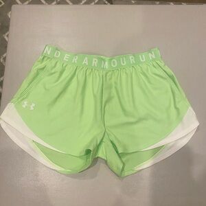 Lime green Under Armour shorts